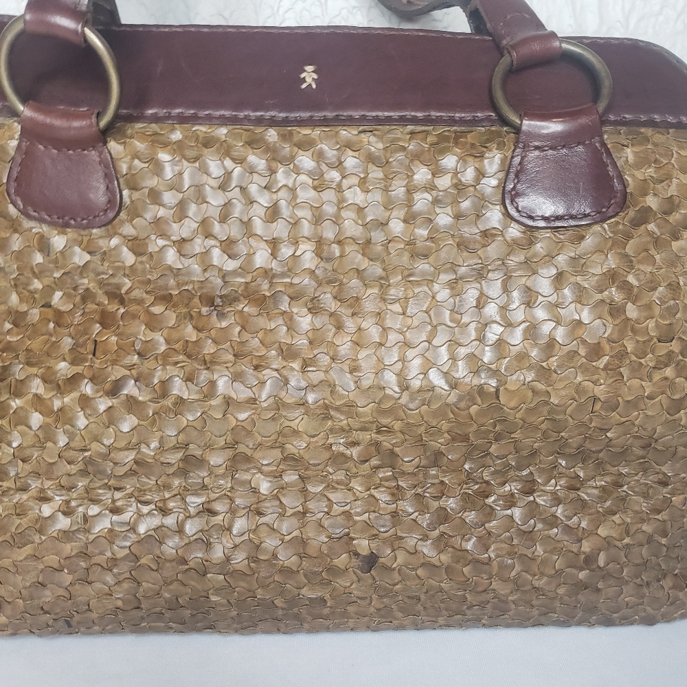 Henry Beguelin Woven Brown Leather Shoulder Bag Made in Italy - Picture 3 of 16